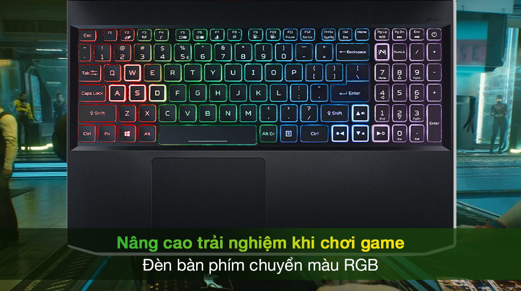 Acer Nitro 5 Gaming AN515 45 R86D R7 5800H (NH.QBCSV.005) - Bàn phím