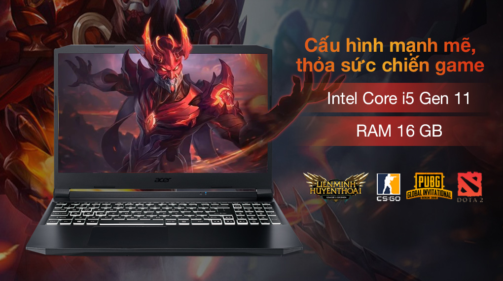 Acer Nitro 5 Gaming AN515 57 50FT i5 11400H (NH.QD8SV.003) - Cấu hình