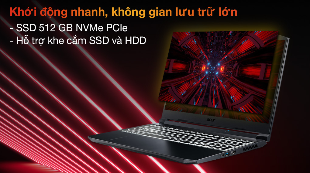 Acer Nitro 5 Gaming AN515 57 50FT i5 11400H (NH.QD8SV.003) - SSD