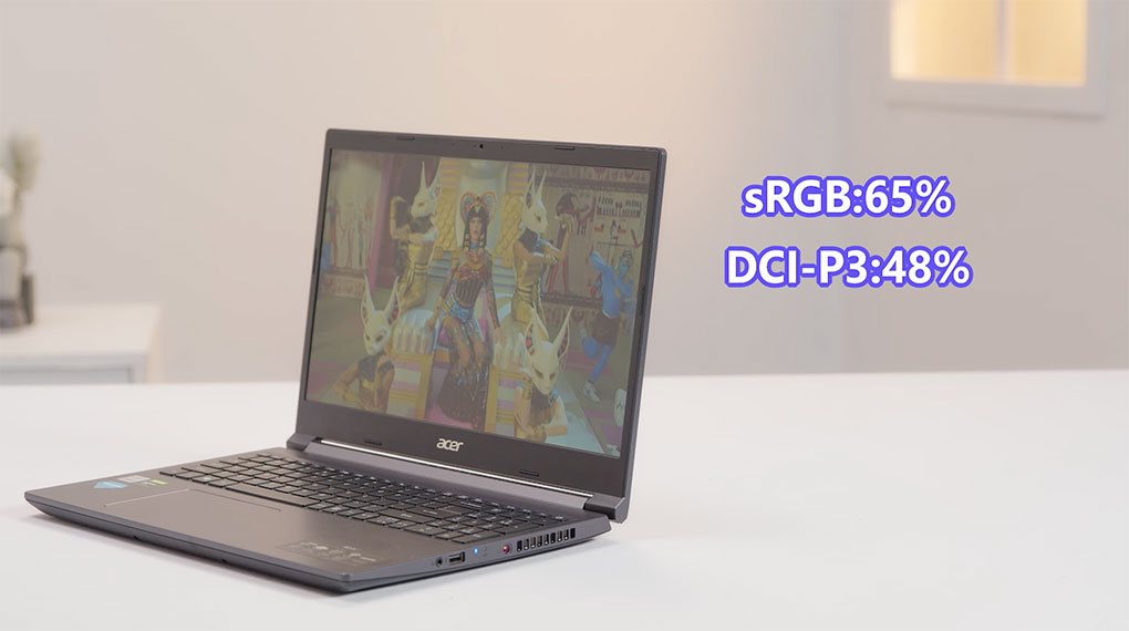 Acer Aspire 7 Gaming A715 75G 58U4 i5 10300H (NH.Q97SV.004)- Đánh giá màn hình bằng Spyder 5 Pro