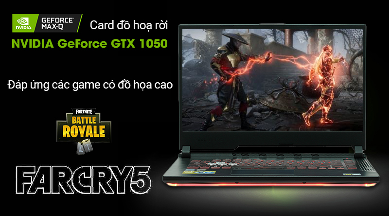 Laptop gaming ASUS ROG G531GD thoải mái chiến các game nặng