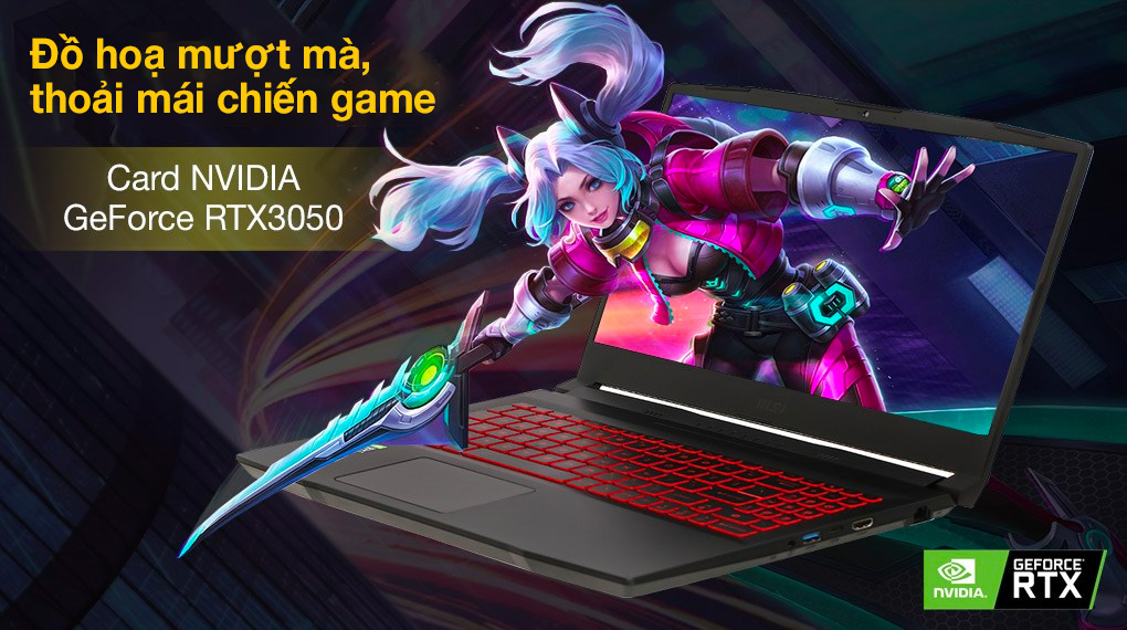 MSI Katana Gaming GF66 11UC i7 - Card đồ hoạ